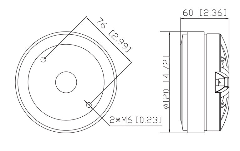 1.75inch 60W rms Compression Driver