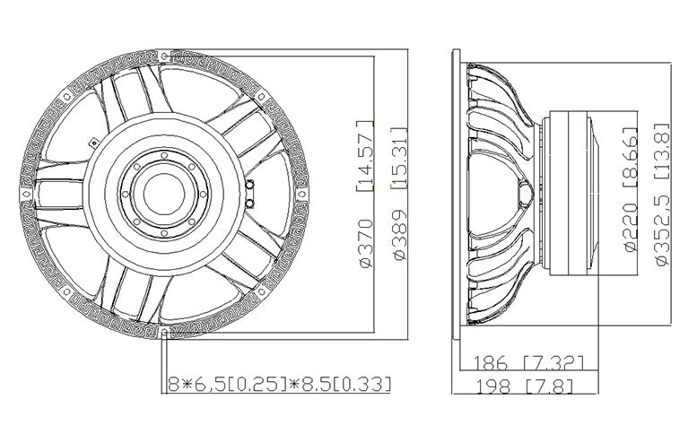 15inch 1200W rms Subwoofer